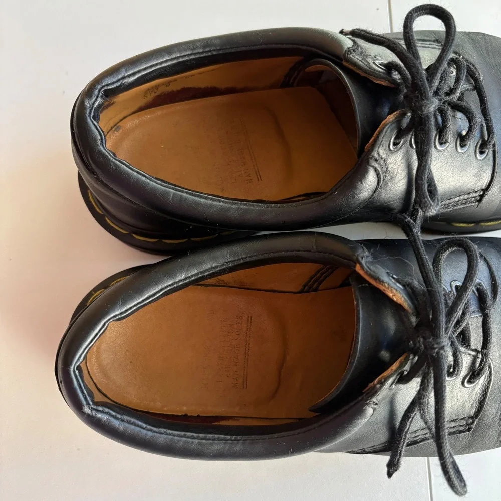 Dr. Martens 8053 Padded‎ Collar Oxford Mens Size 9 Black Made In England Vintage